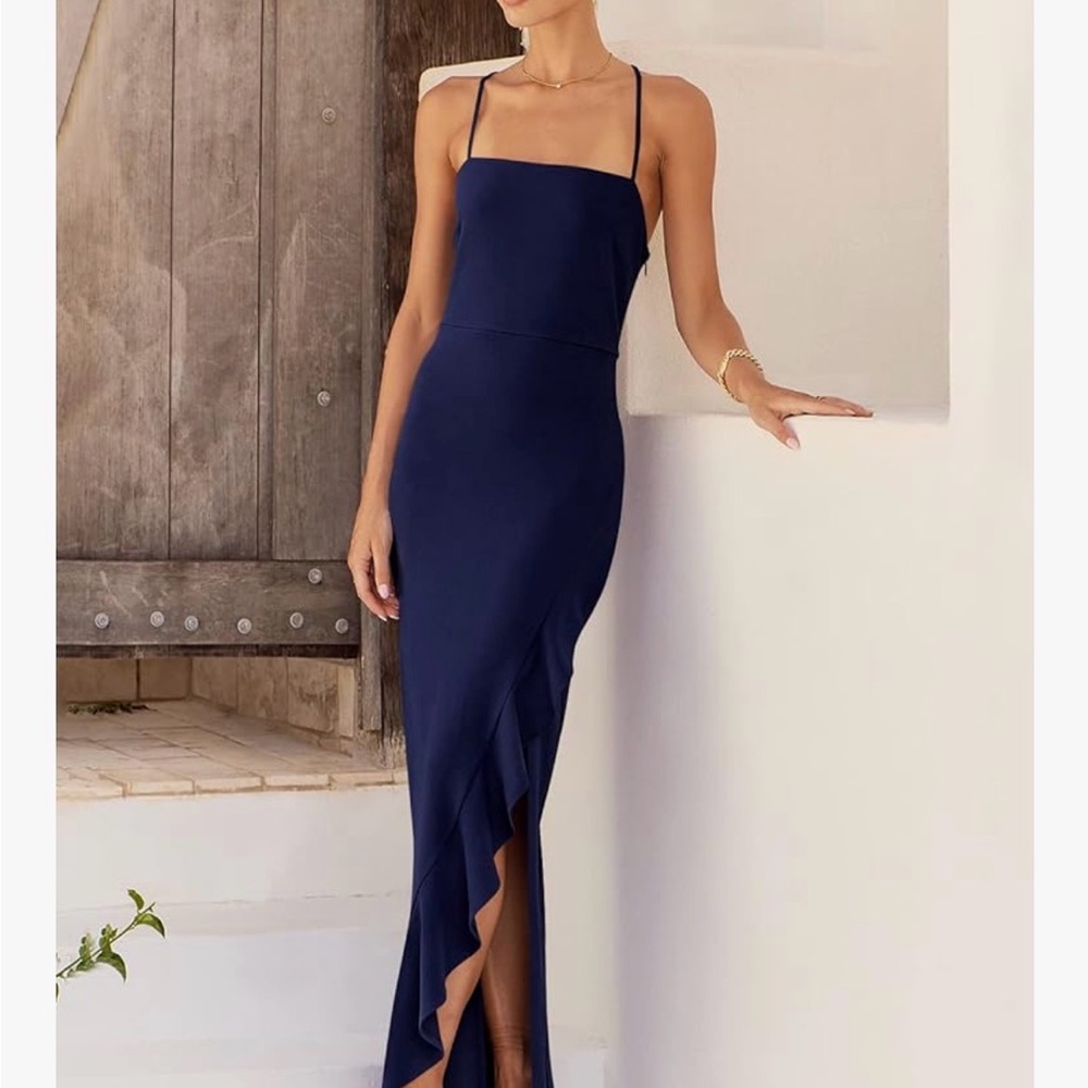 Elegant Navy Blue Women's Dress
